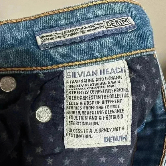 Authentic Silvian Heach Denim Kadin Jeans - US Size 12 (44) - Picture 12 of 13